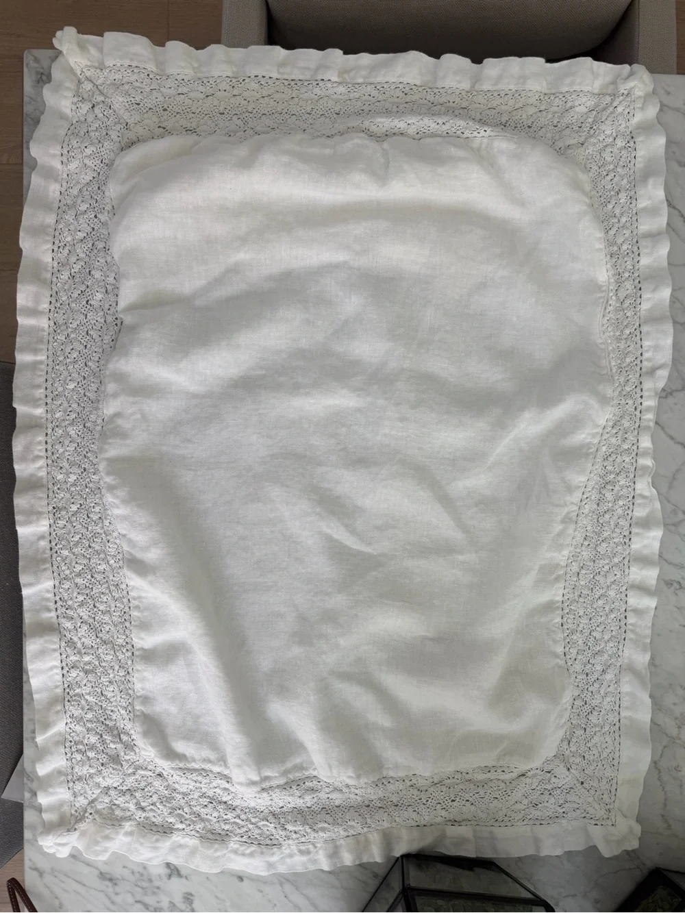 Restoration Hardware White Linen Standard Sham